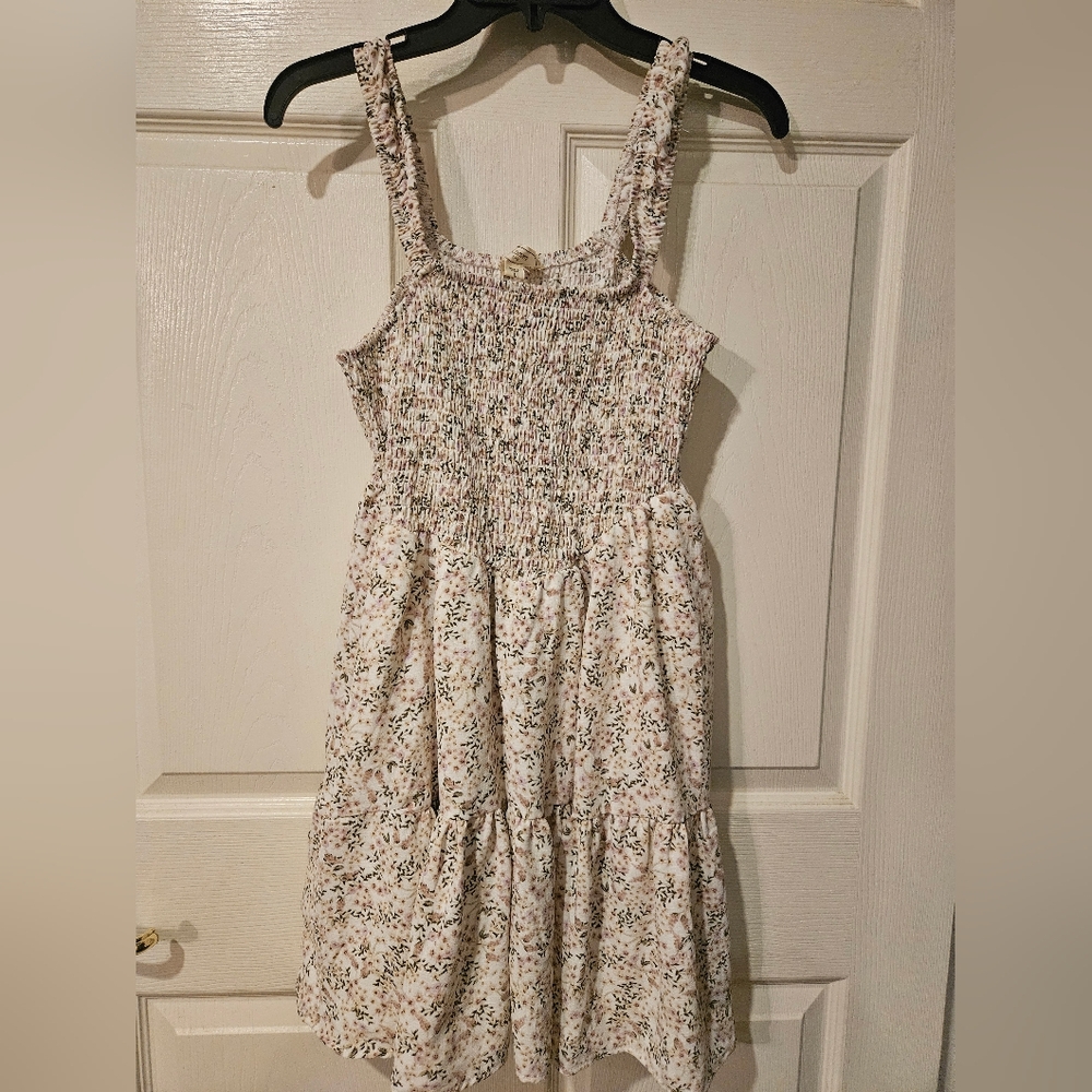 N.Y.L.A. Floral Mini Dress in Cream and Pink